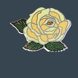 Yellow Rose Enamel Lapel Pin